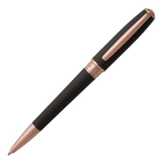 Essential Black and Rose Gold Ballpoint Pen