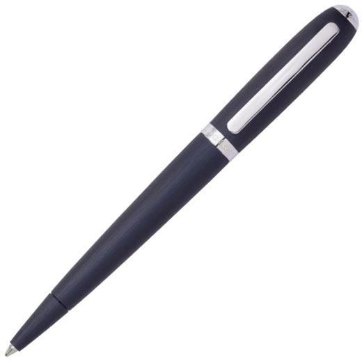 Contour Brushed Navy Ballpoint Pen