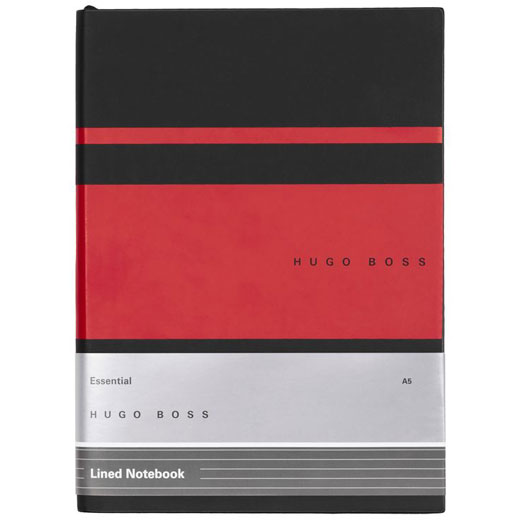 A5 Red Essential Gear Matrix Lined Notebook