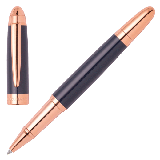Icon Rollerball Pen Blue & Rose Gold