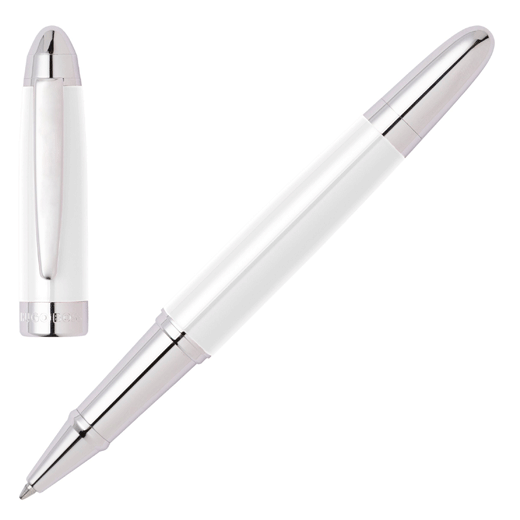 Icon Chrome Rollerball Pen in White