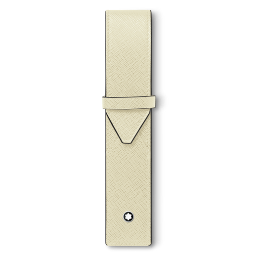Sartorial Pen Pouch Ivory Saffiano Leather