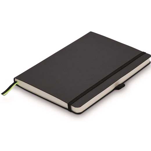 Black A6 Softcover Ruled Notebook