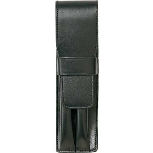 A 32 Black Leather 2 Pen Pouch