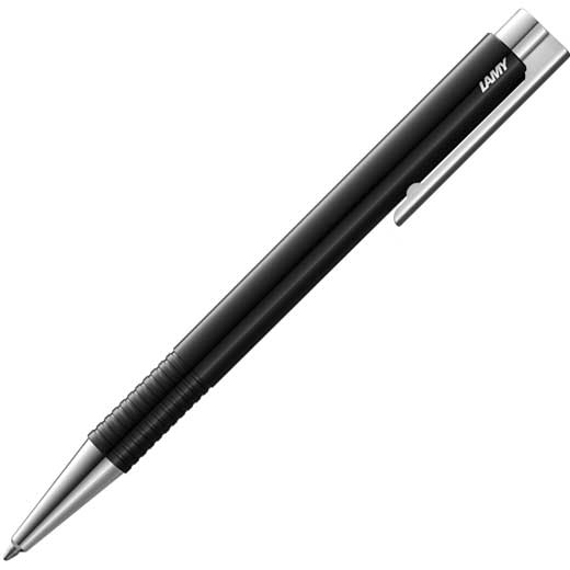 Logo M+ Glossy Black Ballpoint Pen