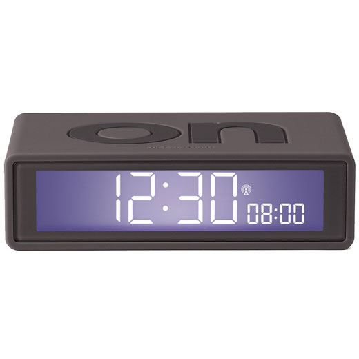 Flip+ Dark Grey Alarm Clock