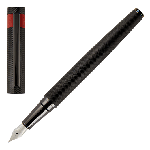 Loop Diamond Fountain Pen Black and Red