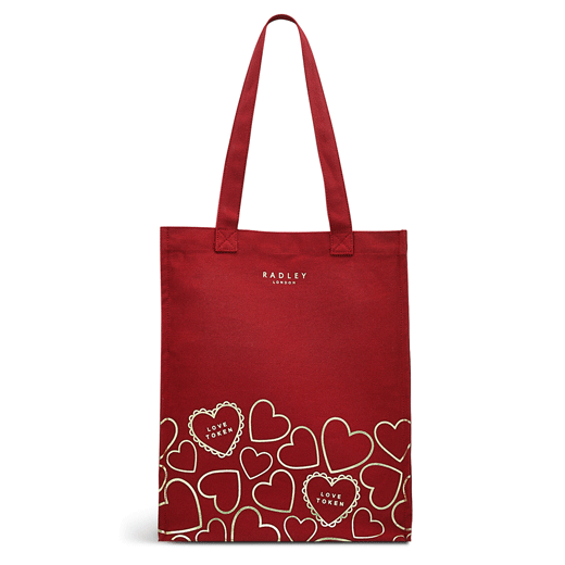 Valentine's 2024 Love Token Canvas Shopper Bag, Large