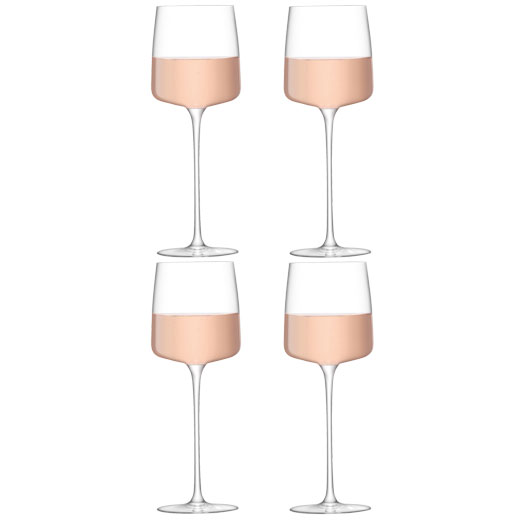 Standard Metropolitan 4 x White/Rosé Wine Glasses