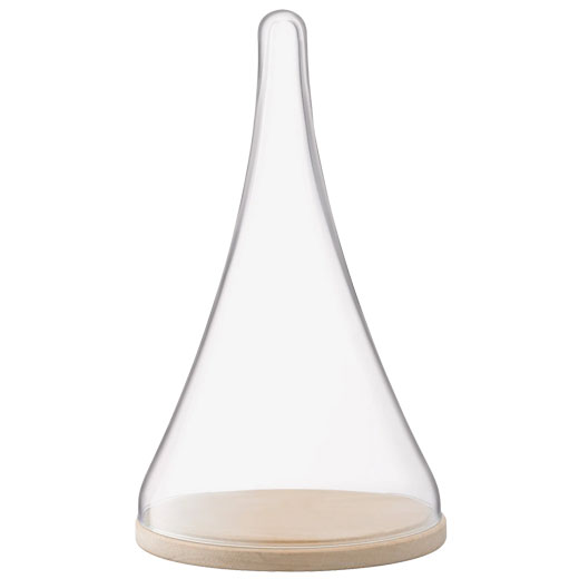 Signature Cloche Tall Dome with Oak Base