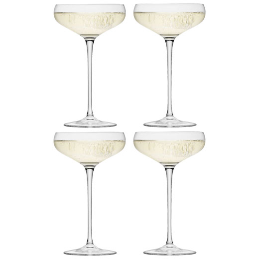 Signature Wine 4 x Champagne Saucers