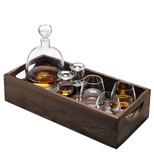 Select Whisky Islay Connoisseur Set with Walnut Tray