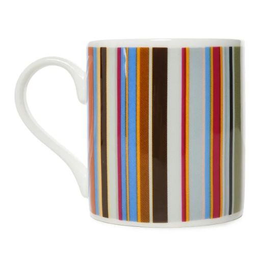 Signature Stripe Print Bone China Mug