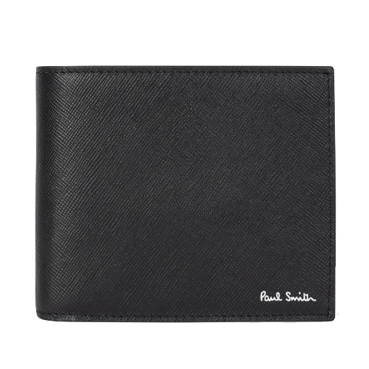 'Mini Blur' Interior 8CC Black Leather Wallet