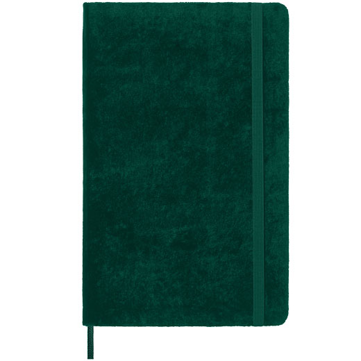 Medium Velvet Collection Green Lined Notebook with with Gift Box