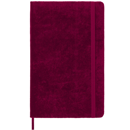 Medium Velvet Collection Red Lined Notebook with Gift Box