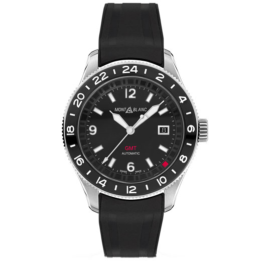 1858 GMT Black Rubber Watch