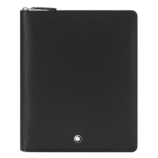 Sartorial A5 Notebook Holder Black Saffiano Zip Around Set
