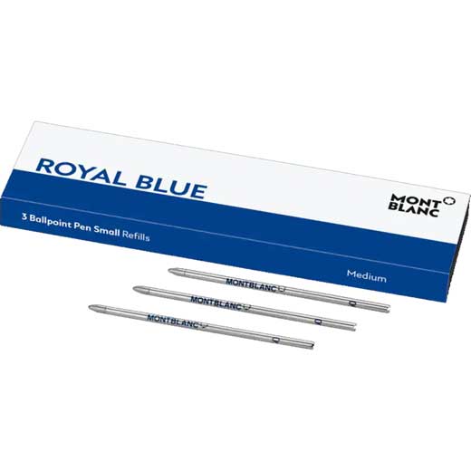 Royal Blue Small Ballpoint Pen Refills 3x1 (M)