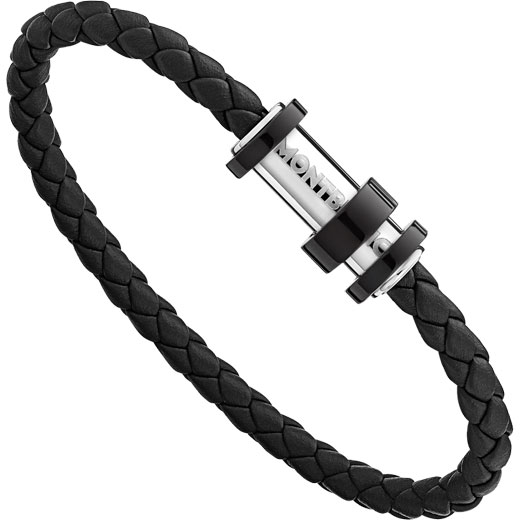 Meisterstück Black Woven Leather Bracelet