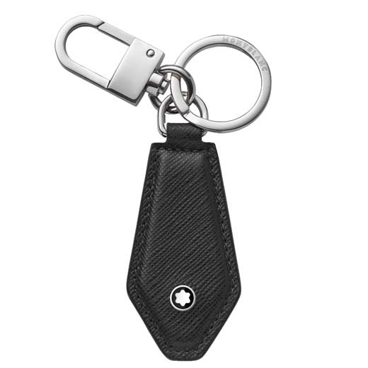 Sartorial Black Leather Diamond Shaped Key Fob