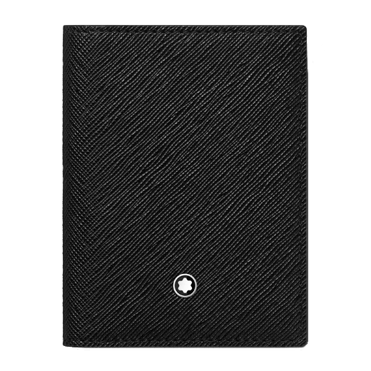 Sartorial Business Card Holder 4CC Black Saffiano Leather