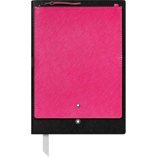 Black #146 Fine Stationery Notebook with Pink Pocket