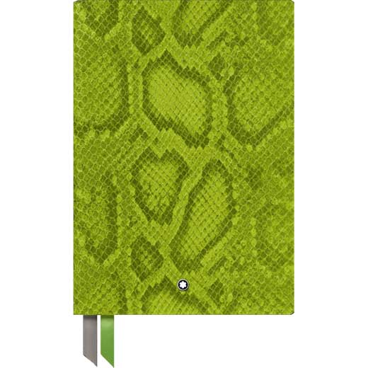 Green Mock Python Print #146 Fine Stationery Lined Notebook
