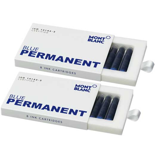 Permanent Blue Ink Cartridges