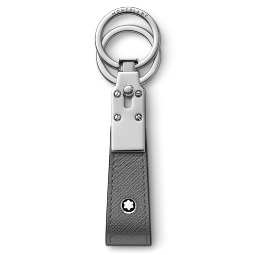 Sartorial Key Fob Forged Iron Saffiano Leather