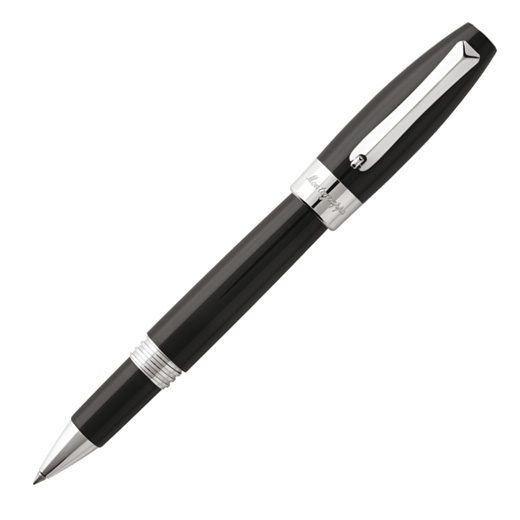 Fortuna Rollerball in Black with Rhodium