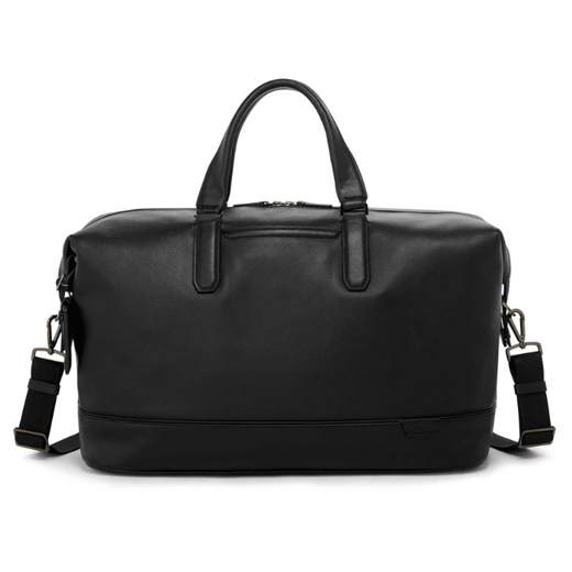 Harrison Black Leather Nelson Duffel Bag