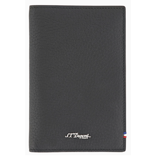 Neo Capsule Grained Black Leather Passport Holder