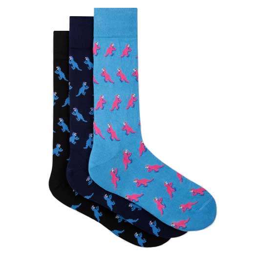 Three Pack of Dinosaur Socks