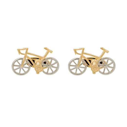 Men's Gold Bicycle Cufflinks