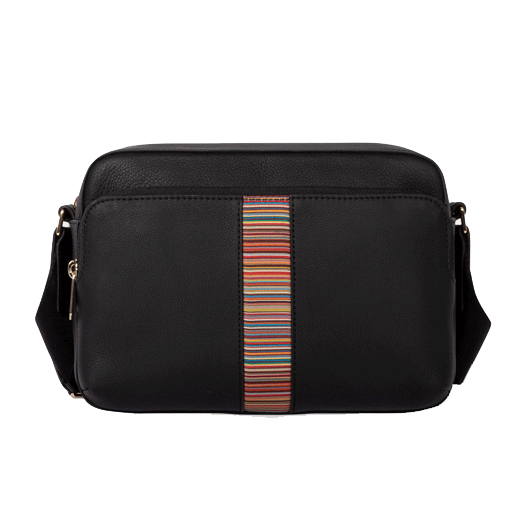Men's Cross-Body Bag With 'Signature Stripe'