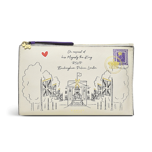 The Coronation Palace Leather Envelope Clutch Bag