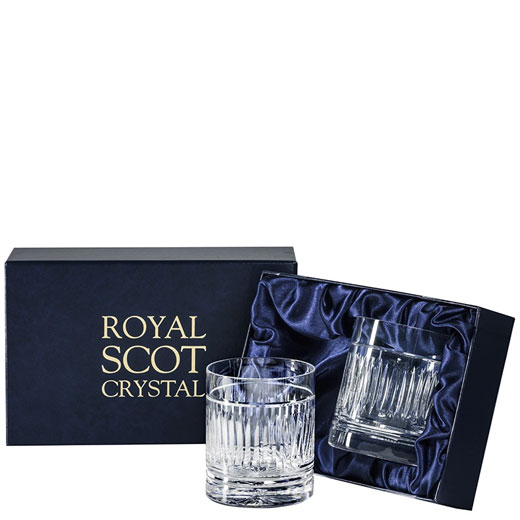 Art Deco 2 x 38cl Large 'On the Rocks' Tumblers