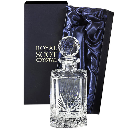 Edinburgh Star 75cl Square Spirit Decanter
