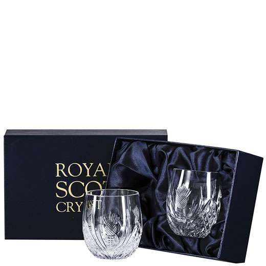 Scottish Thistle 2 x 25cl Barrel Tumblers