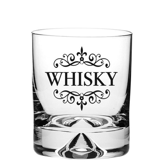 Dimple Base 'Whisky' Engraved Large Tumbler