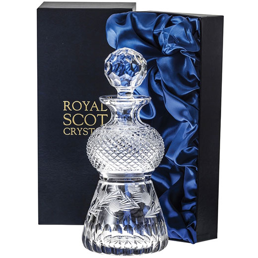 Flower of Scotland 55cl Thistle Shape Whisky Decanter
