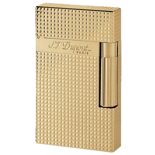 Yellow Gold Ligne 2 Diamond Head Lighter