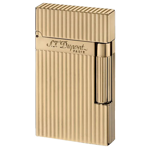 Yellow Gold Ligne 2 Lined Lighter