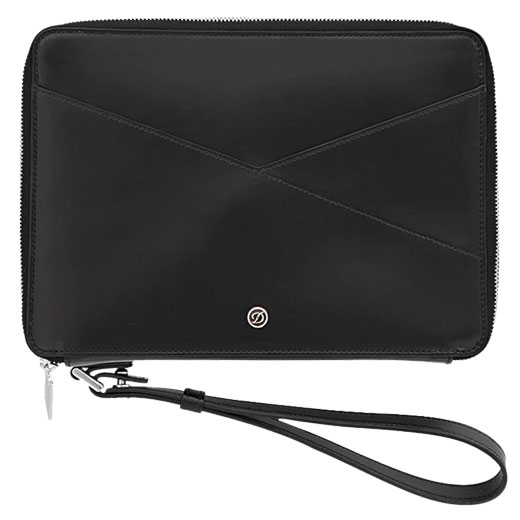 Black Leather Line D 10 Pen Case