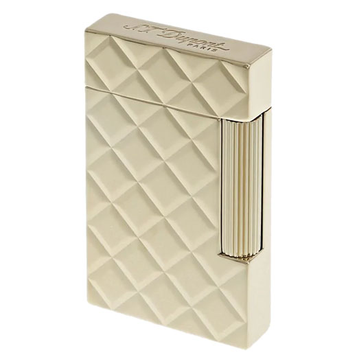 Yellow Gold Ligne 2 Slim Quilted Lighter