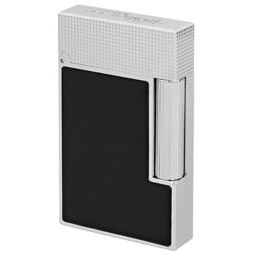 Matt Black Lacquer & Platinum Ligne 2 Cling Lighter