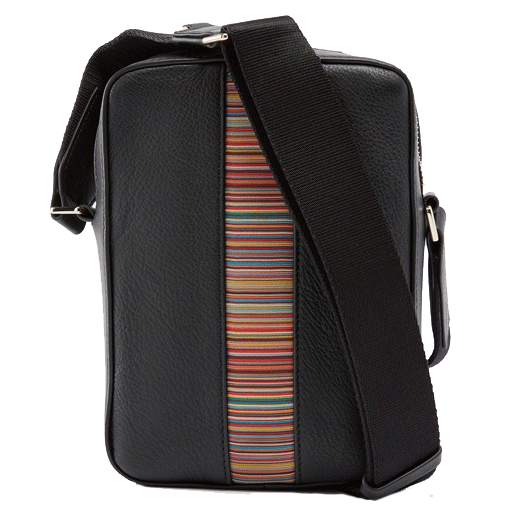 'Signature Stripe' Leather Flight Bag