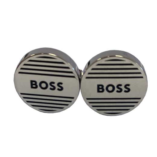 Black Enamel Stripe Jaiden Cufflinks