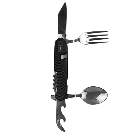 Stainless Steel Black Cutlery Multi-Tool